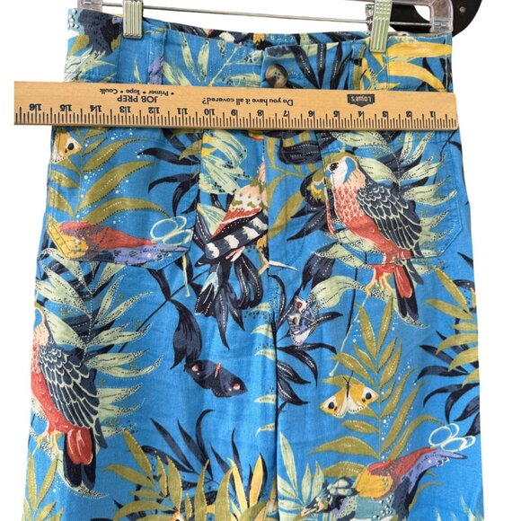Maeve Anthropologie The Colette Tropical Print Pants Size 6 - Picture 8 of 11